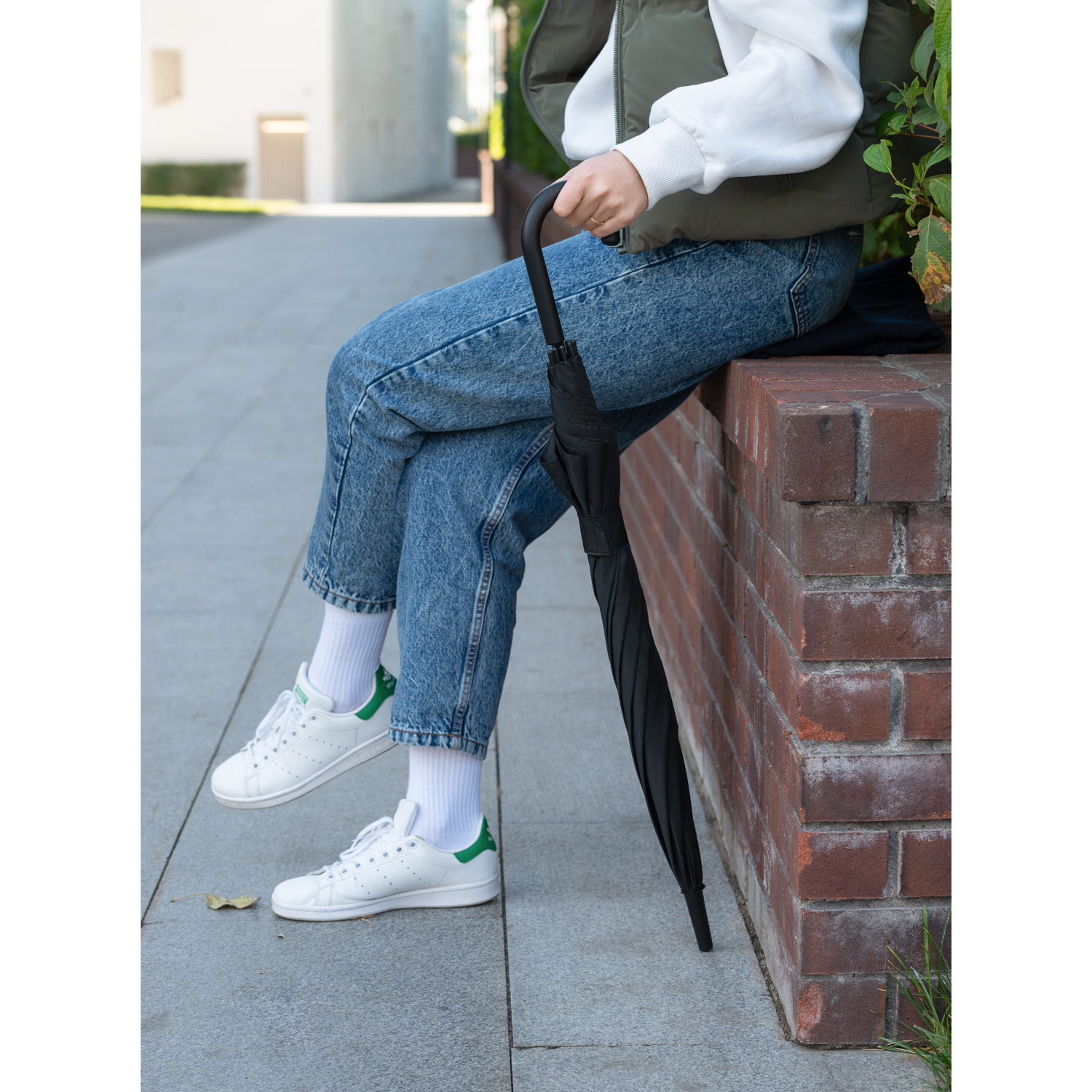 Зонт-трость Бергвинд (Bergwind), черный