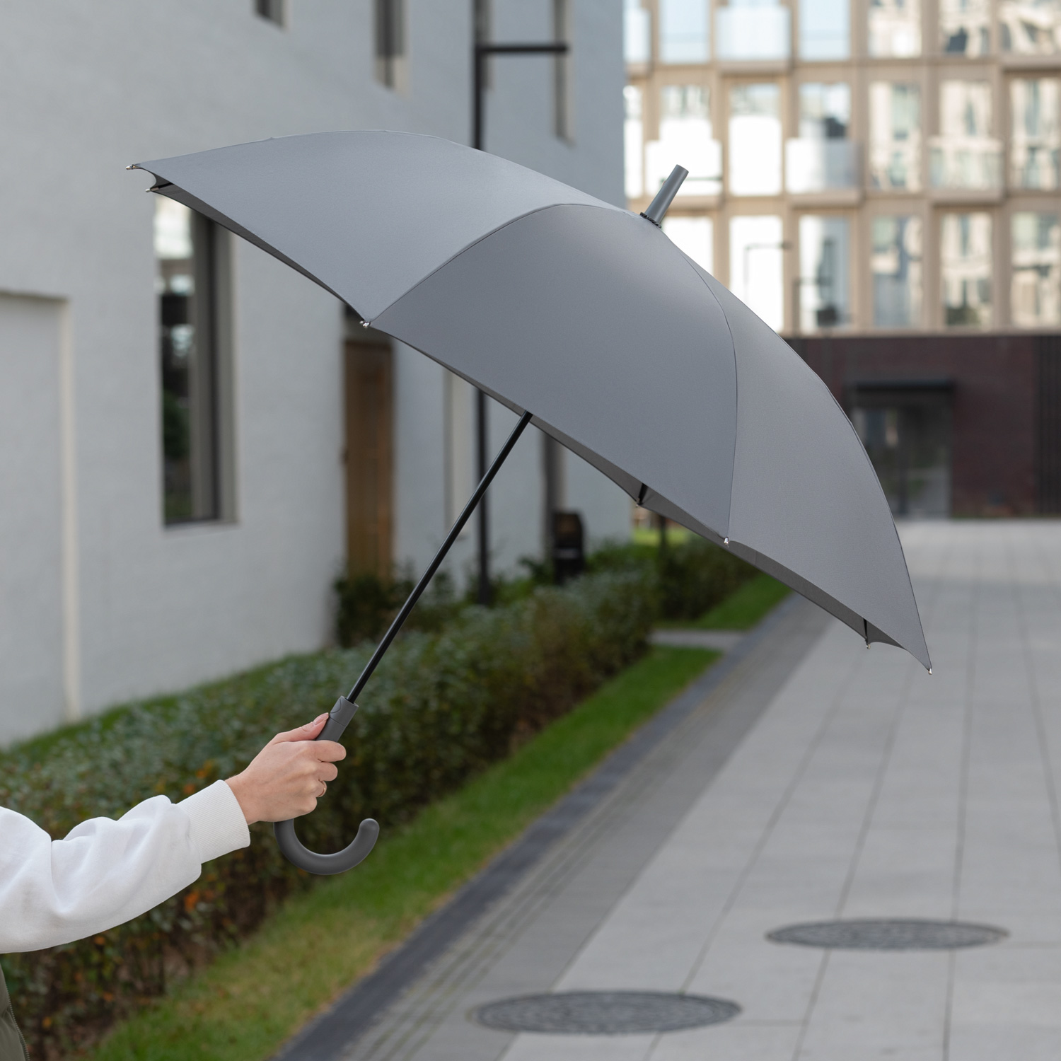 Зонт-трость Фантом (Phantom), серый