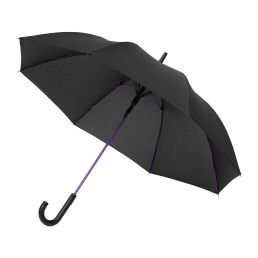 Зонт-трость Квантум (Quantum), черный/фиолетовый