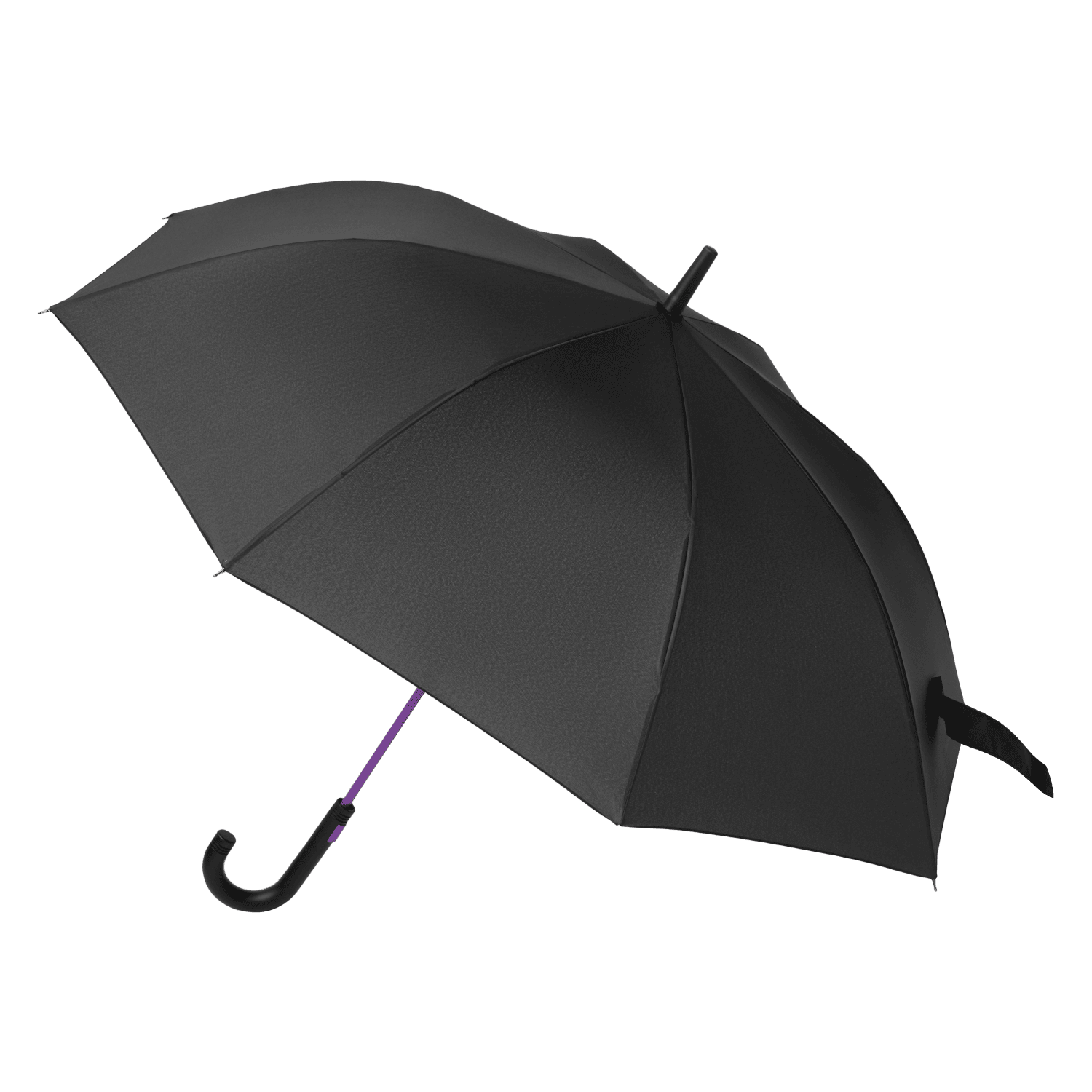 Зонт-трость Квантум (Quantum), черный/фиолетовый