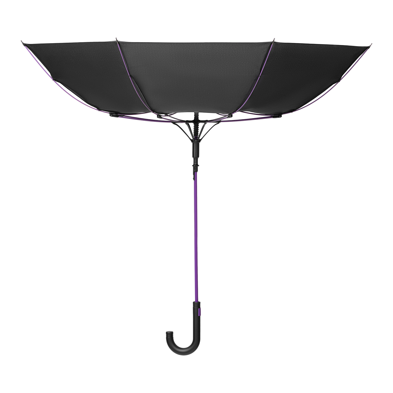 Зонт-трость Квантум (Quantum), черный/фиолетовый