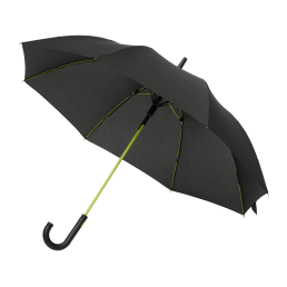 Зонт-трость Квантум (Quantum), черный/салатовый
